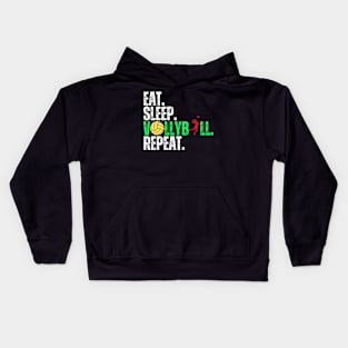 Eat Sleep Volleyball Repeat Funny Volleyball Players Boys Women Kids Hoodie